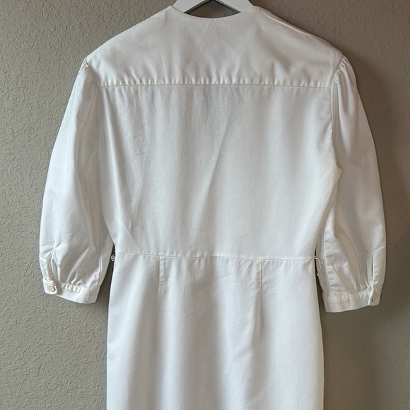 Zara Linen Blend V Neck Midi Dress Size XS - Picture 9 of 16